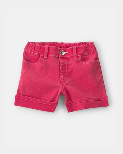 Toddler Girl Stretch Twill Shorts - Red