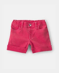Toddler Girl Stretch Twill Shorts - Red