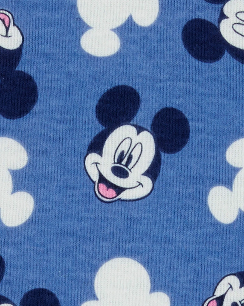 Kid Disney© Mickey Mouse Snug Fit Cotton 2-Piece Pajamas - Navy
