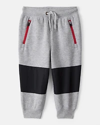 Baby Boy Fleece Joggers - Grey