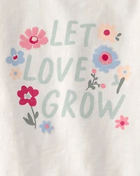 Toddler Girl Organic Cotton 'Let Love Grow' Boxy Tee