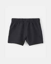 Baby Boy French Terry Shorts - Black