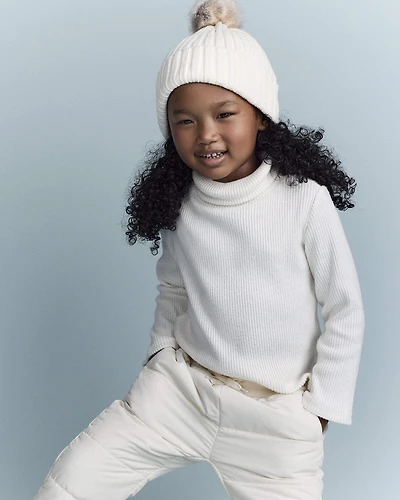 Toddler Girl Turtleneck Long-Sleeve Top - Cream