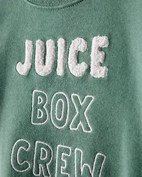 Baby Boy DayDream Fleece Juice Box Crew Long-Sleeve Tee & Pant Set - Green