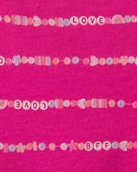 Girls Friendship Bracelet Romper - Pink