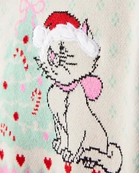 Toddler Girl Disney© The Aristocats Christmas Sweater - Pink