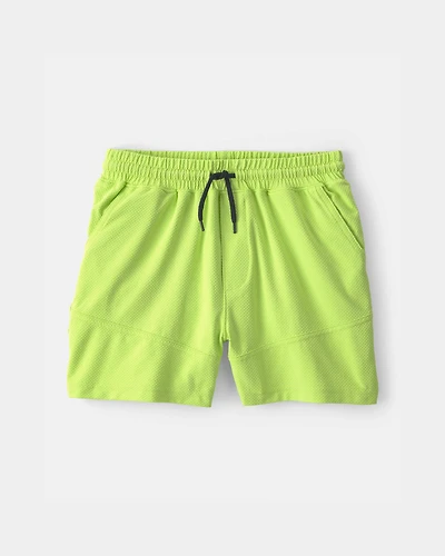 Boys Mesh Active Shorts - Green
