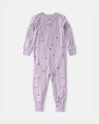 Baby Girl Fairytale PurelySoft 2-Way Zip 1-Piece Pajama - Purple