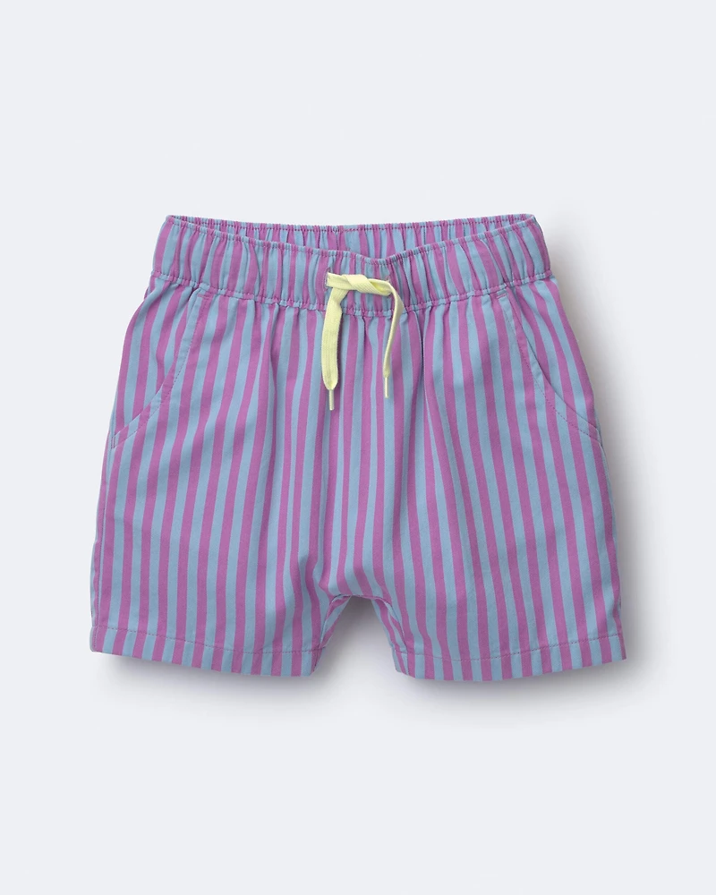 Toddler Boy Playground Shorts in Stripes