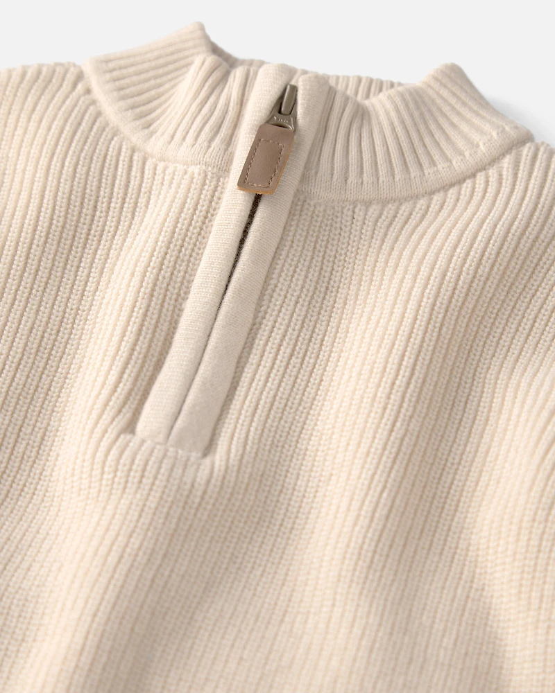 Toddler Boy Organic Cotton Quarter-Zip Pullover
