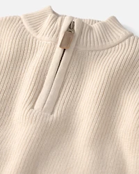 Toddler Boy Organic Cotton Quarter-Zip Pullover