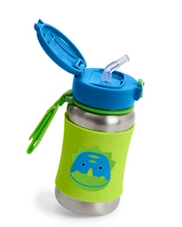 Zoo Stainless Steel Little Kid Straw Bottle - Dinosaur