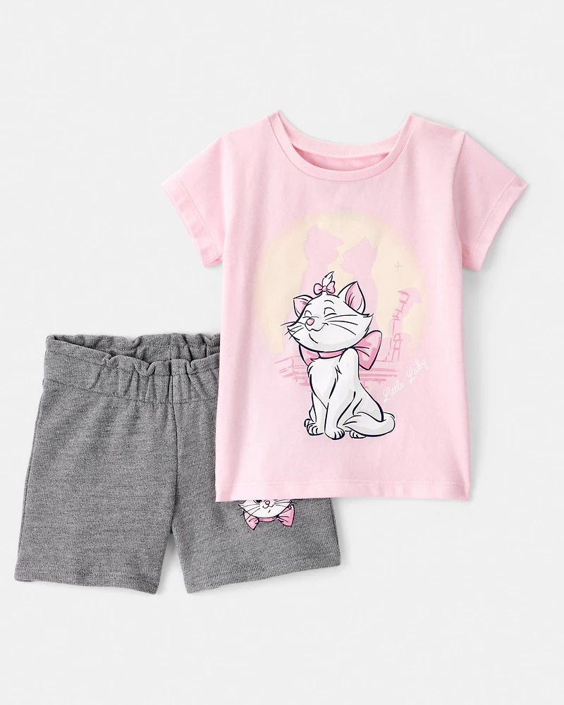 Baby Girl 2-Piece Aristocats Outfit Set