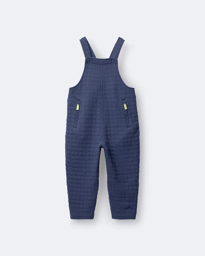 Toddler Wide-Leg Overalls - Dark Blue