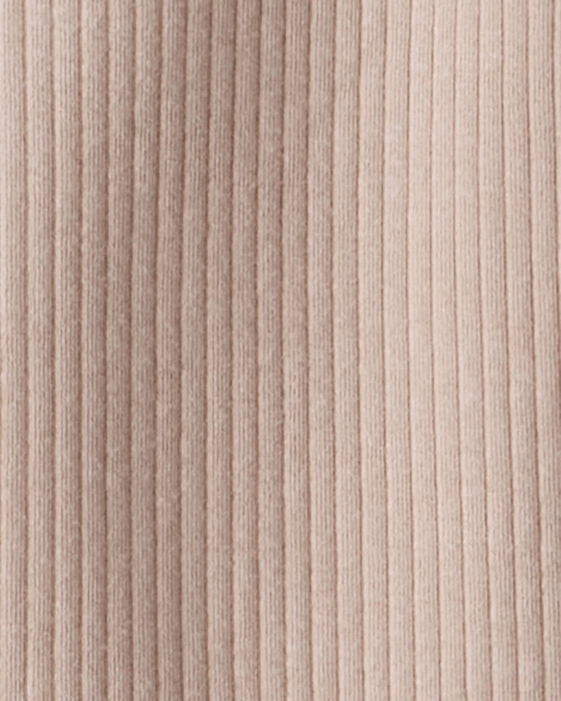 Girls 2-Piece Long-Sleeve Tee & Pant Set - Brown