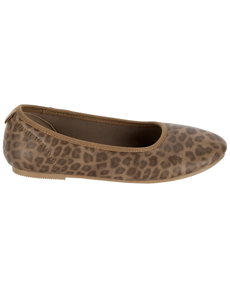 Kid Leopard Ballet Flats