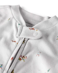 Baby Organic Cotton Sleep & Play Pajamas in Frosted Trail Print