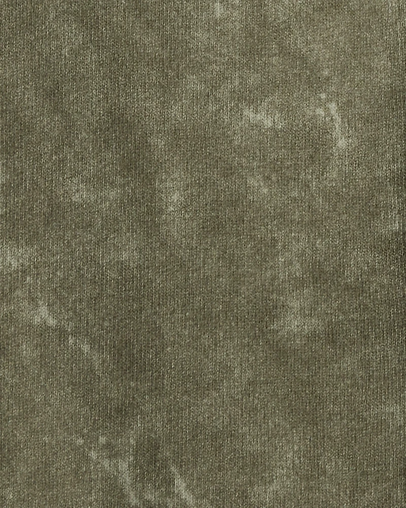 Boys Acid Wash Print French Terry Joggers - Green