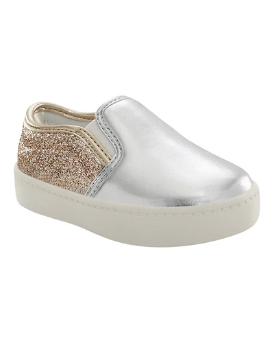 Kid Metallic Slip-On Casual Shoes