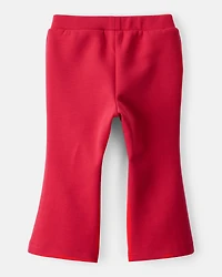 Baby Girl Pull-On Flare Pants - Red