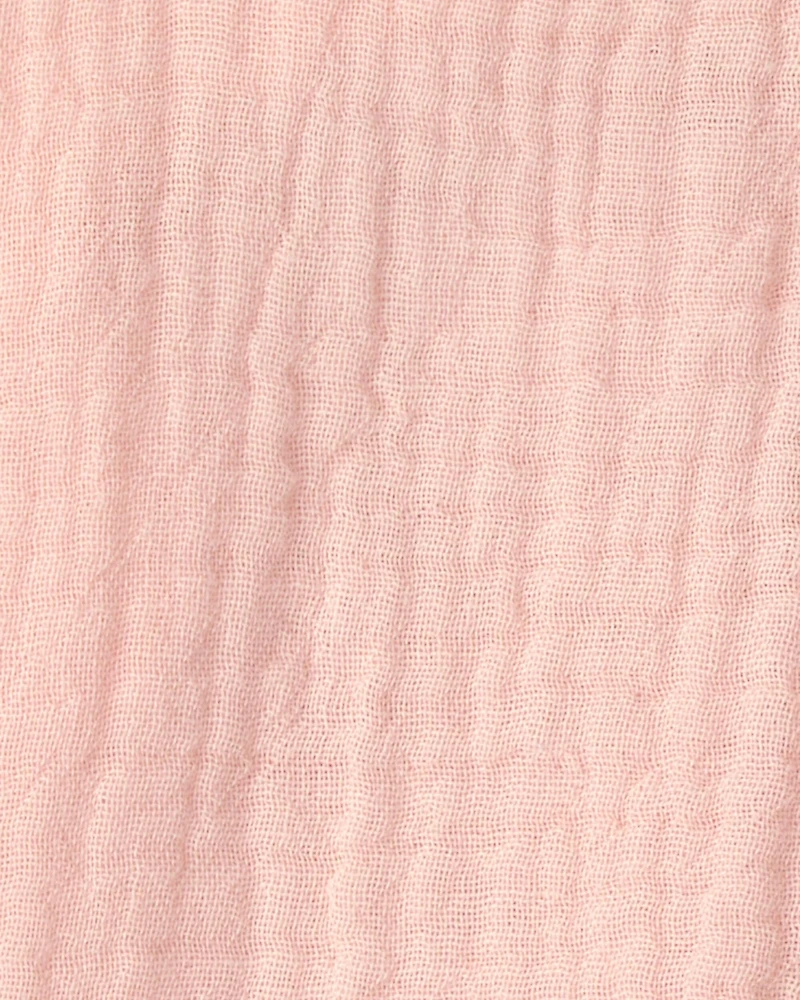 Baby Girl Organic Cotton Gauze Shortalls