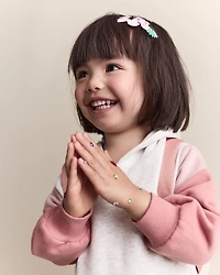 Toddler Girl Colorblock Long-Sleeve Hooded Sweatshirt Dress - Light Heather Grey