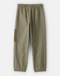 Boys Colorblock Cargo Joggers - Olive
