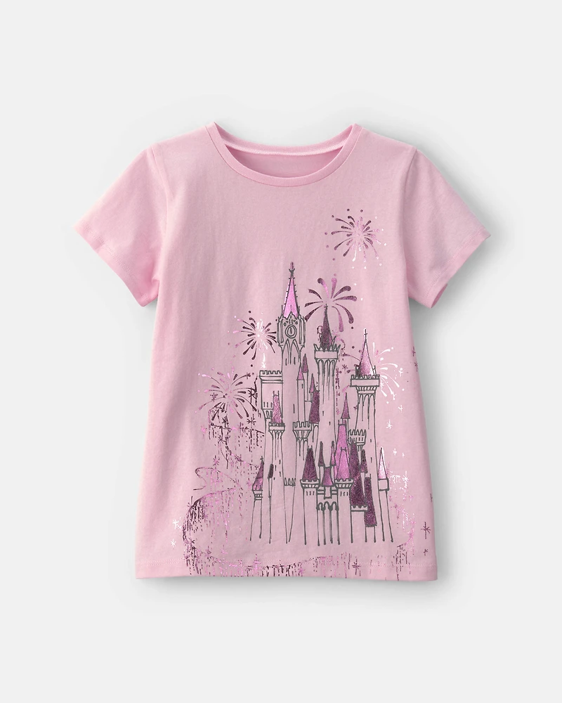 Girls Disney© Castle Graphic Tee - Pink