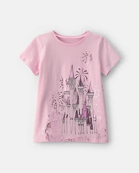 Girls Disney© Castle Graphic Tee - Pink