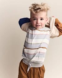 Toddler Boy Colorblock Pullover Sweatshirt - Khaki