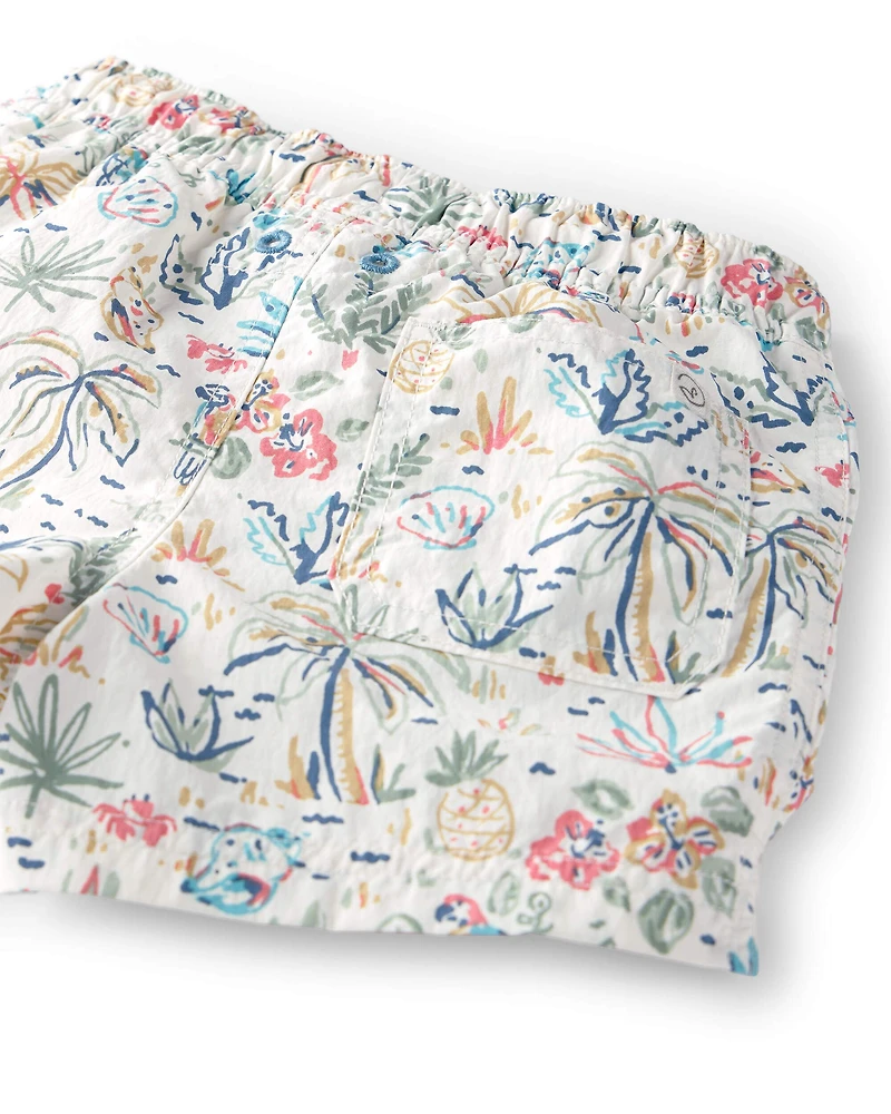 Baby Boy Recycled Swim Trunks in Tropical Paradise