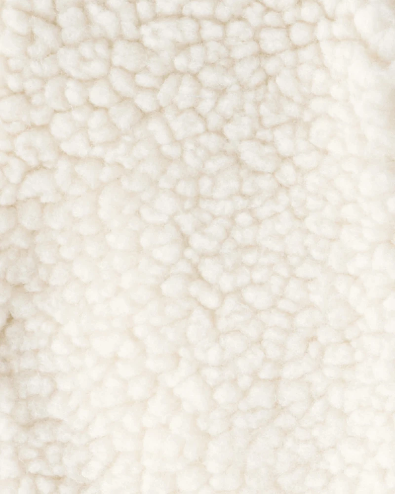 Baby Girl 2-Piece Plaid Sherpa Vest & Dress Set