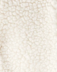 Baby Girl 2-Piece Plaid Sherpa Vest & Dress Set