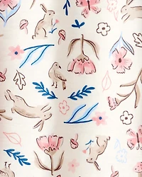 Girls 2-Pack Floral Bunnies Nightgowns
