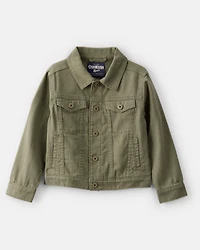 Toddler Boy Long-Sleeve Denim Jacket - Green