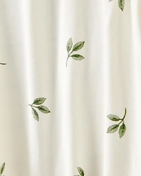 Baby Leaf Print 2-Way Zip PurelySoft Sleep & Play Pajamas - Ivory