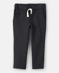 Toddler Boy Pull-On French Terry Pants - Black