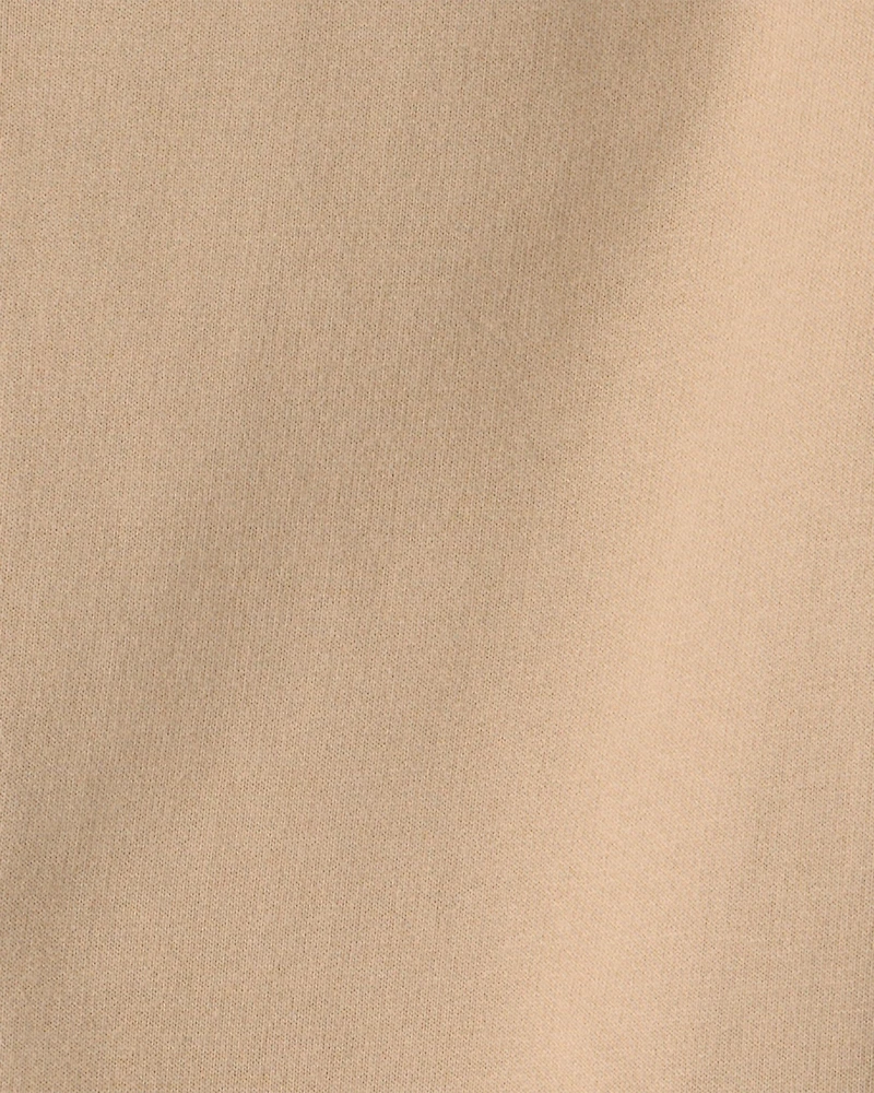 Kid Drawstring Knit Joggers - Beige