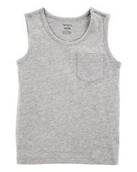 Toddler Boy Pocket Tank - Grey