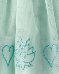 Toddler Girl Disney© Tiana Glitter Tulle Skort - Green