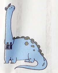 Baby Boy Dinosaur Graphic Tee - White