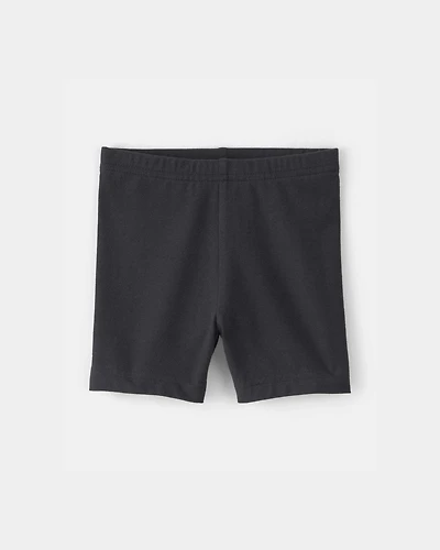 Baby Girl Solid Bike Shorts - Black