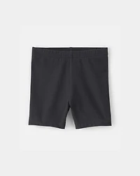 Baby Girl Solid Bike Shorts - Black