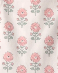 Toddler Girl Organic Cotton Tiered Dress in Rosebud Petal Print