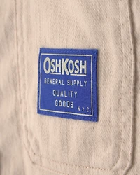 Boys Utility Button-Down Shirt - Beige