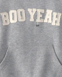 Toddler Boy 2-Piece 'Boo Yeah' Halloween Top & Pant Set - Grey/Black