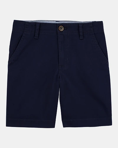 Kid  Stretch Chino Uniform Shorts - Navy