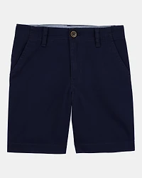 Kid  Stretch Chino Uniform Shorts - Navy