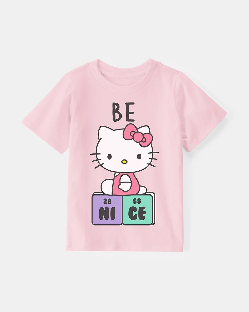Toddler Girl Hello Kitty® "Be Nice" Short-Sleeve Graphic Tee - Pink