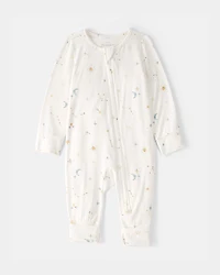 Baby Constellation 2-Way Zip PurelySoft Sleep & Play Pajama - Cream